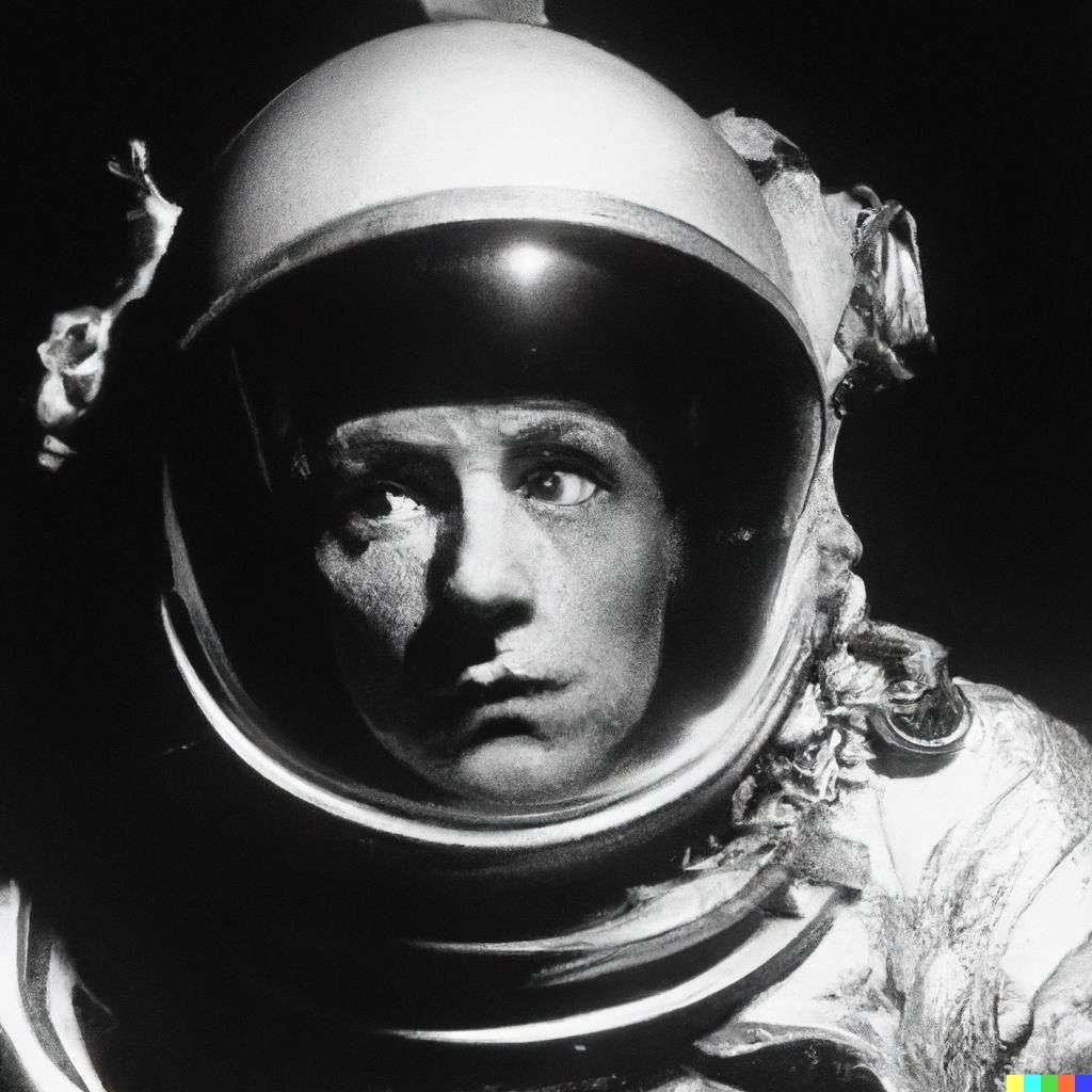 an astronaut, photograph taken by George Hurrell